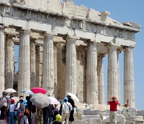 akropol touristes